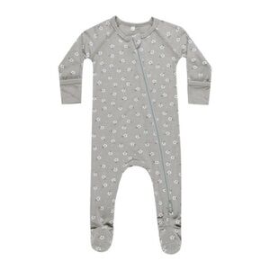 Quincy Mae Full Zip Bamboo Footie pajama NWOT 3-6 month girls